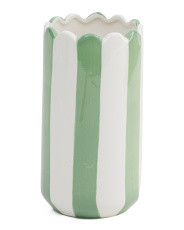 8in Ceramic Striped Decorative Vase | Marshalls