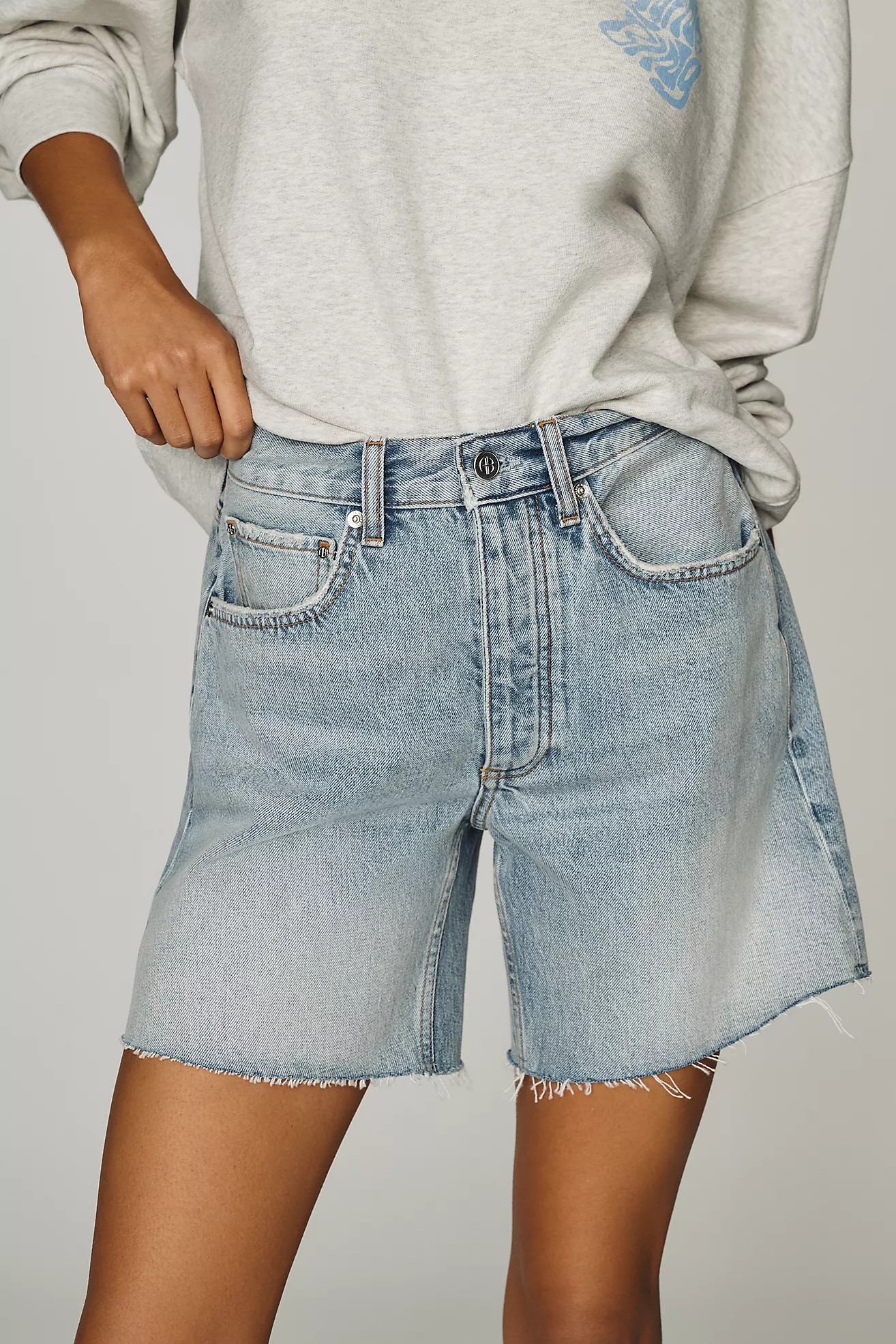 Anine Bing Delaney Denim Shorts | Anthropologie (US)