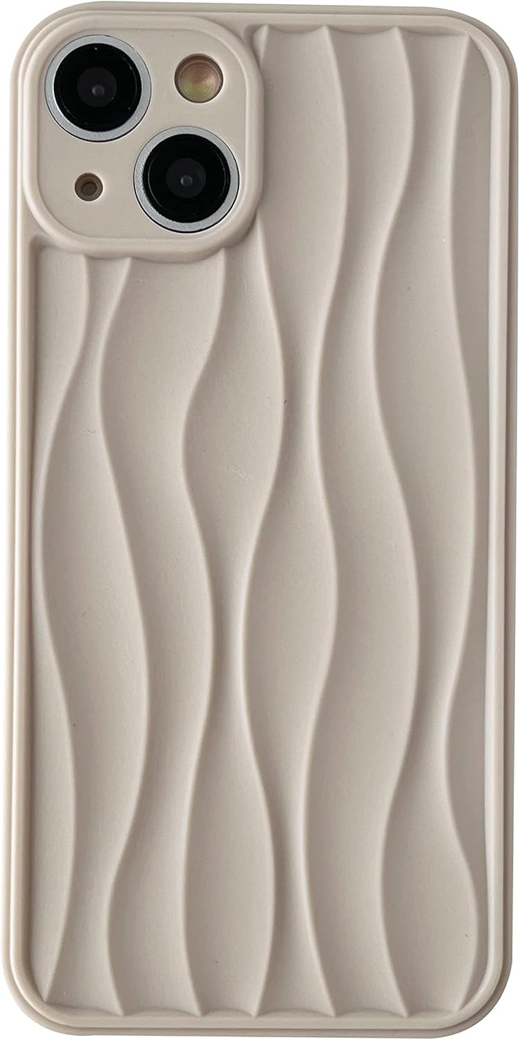 Caseative for iPhone 13 Case,Water Ripple Pattern Wave Shape Compatible with iPhone Case (Beige,i... | Amazon (US)