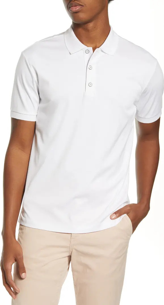 Interlock Slim Fit Heathered Polo Shirt | Nordstrom