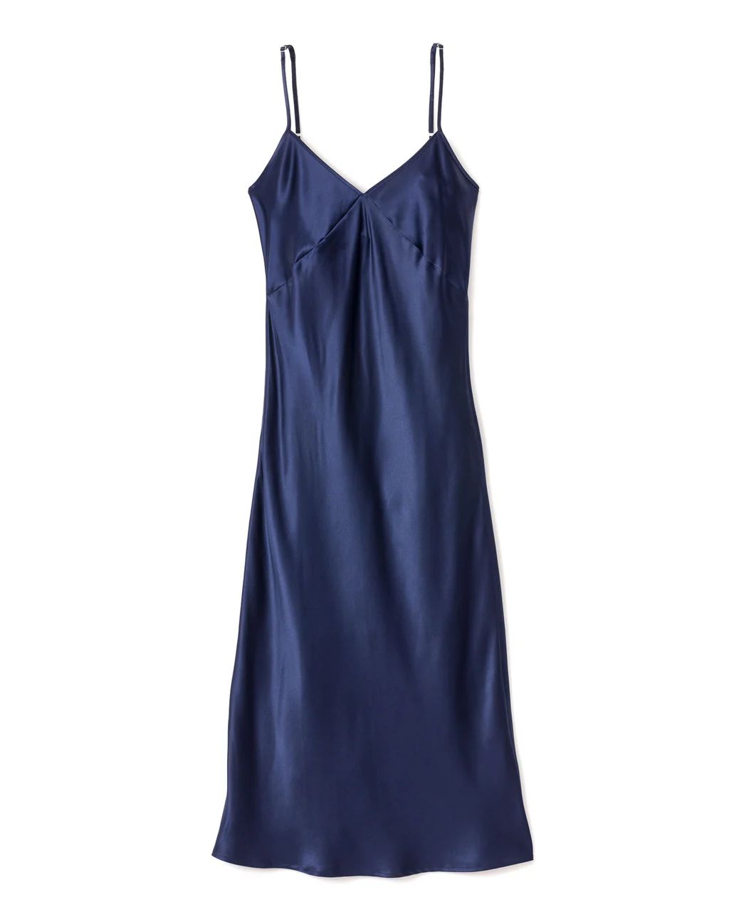 100% Mulberry Silk Navy Cosette Night Dress | Petite Plume