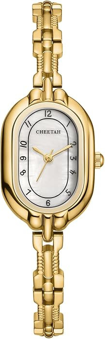 CHEETAH Women's Gold Dainty Bangle Watch Small Vintage Bracelet, Easy Read Numeral Dial Waterproo... | Amazon (US)