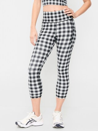 High-Waisted PowerSoft Crop Pocket Leggings | Old Navy (CA)