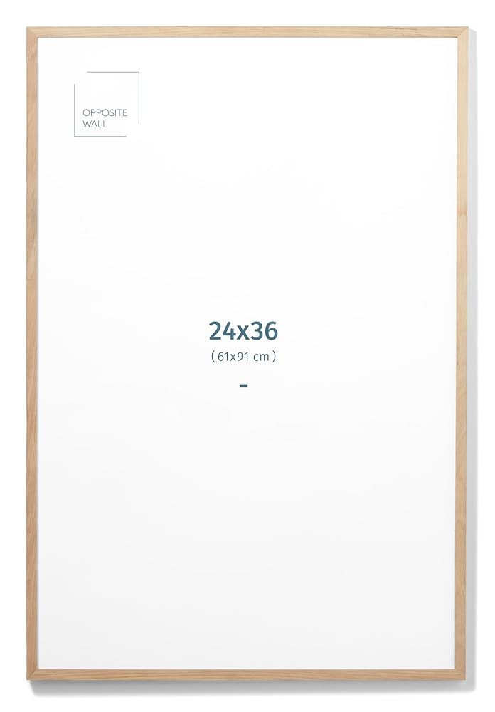 Opposite Wall - 24x36 in - Natural Solid Oak Wood Picture Frame - Lightweight, Versatile & Shatte... | Amazon (CA)