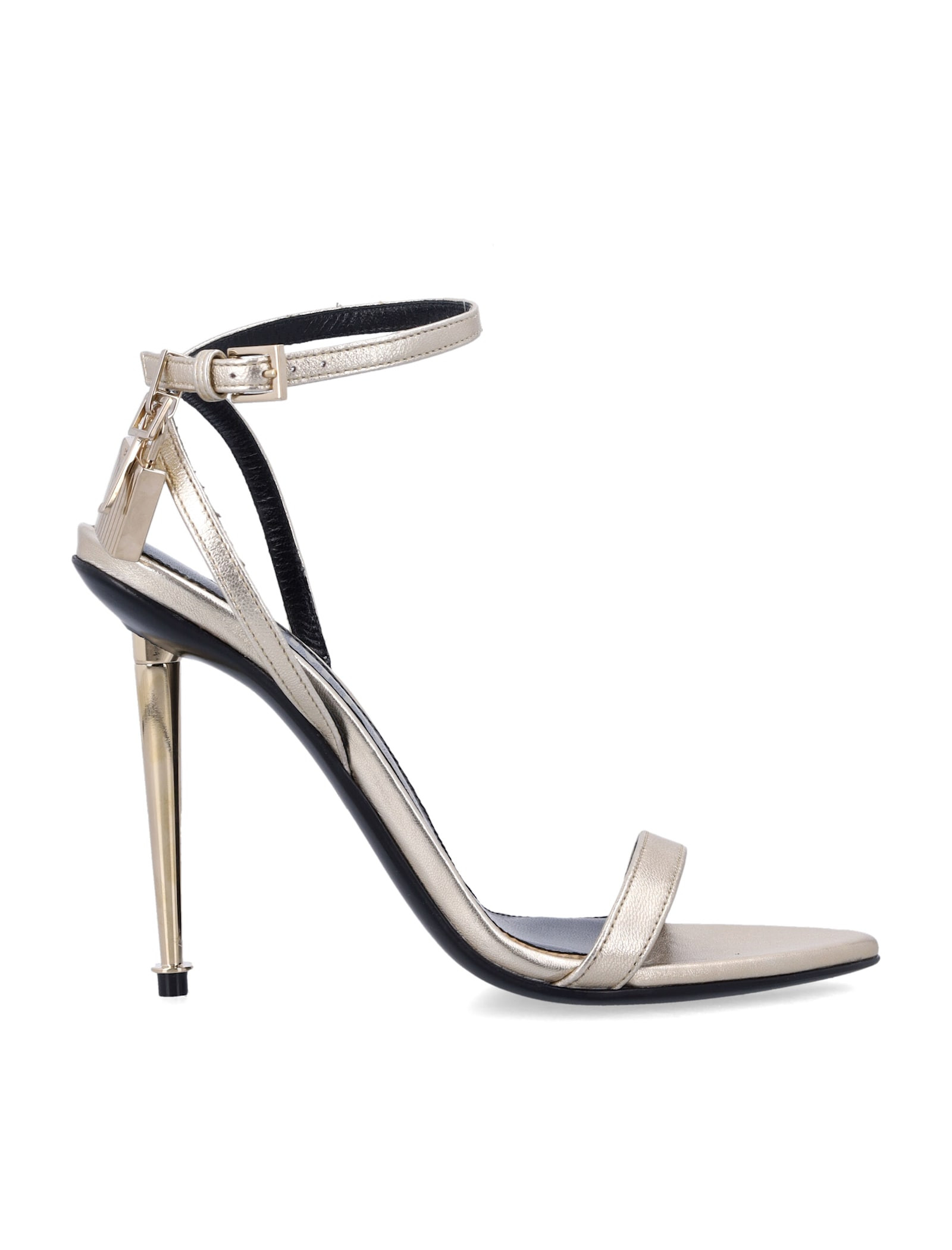 Tom Ford Laminated Nappa Padlock Pointy Naked Sandal | Italist.com US