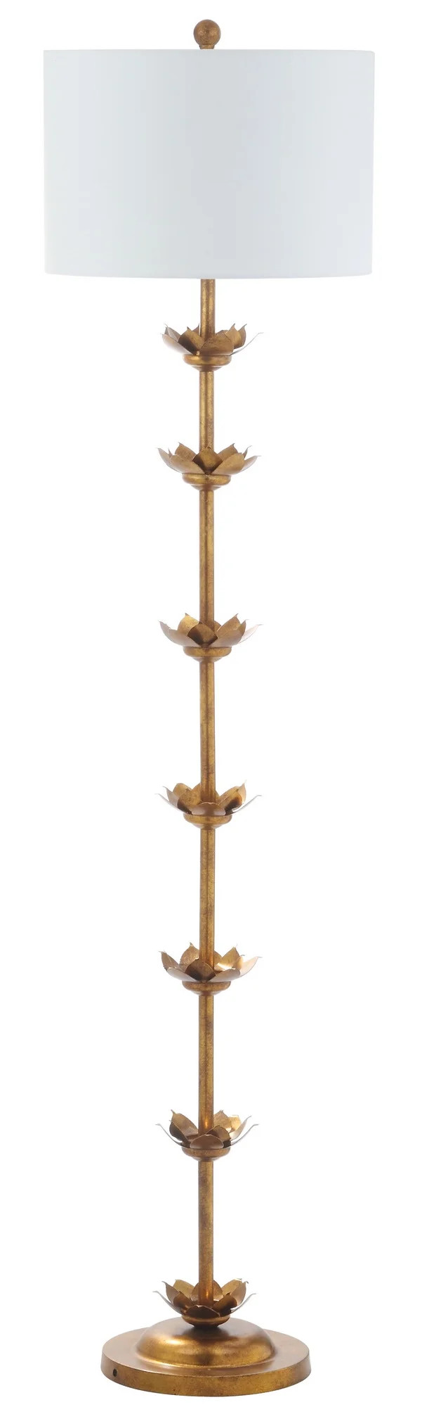 Safavieh Landen Leaf 63.5 in. H Floor Lamp, Antique Gold | Walmart (US)