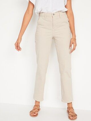 Extra High-Waisted Sky-Hi Straight Workwear Jeans for Women | Old Navy (US)