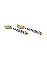 2Pc Checkered Salad Servers | TJ Maxx