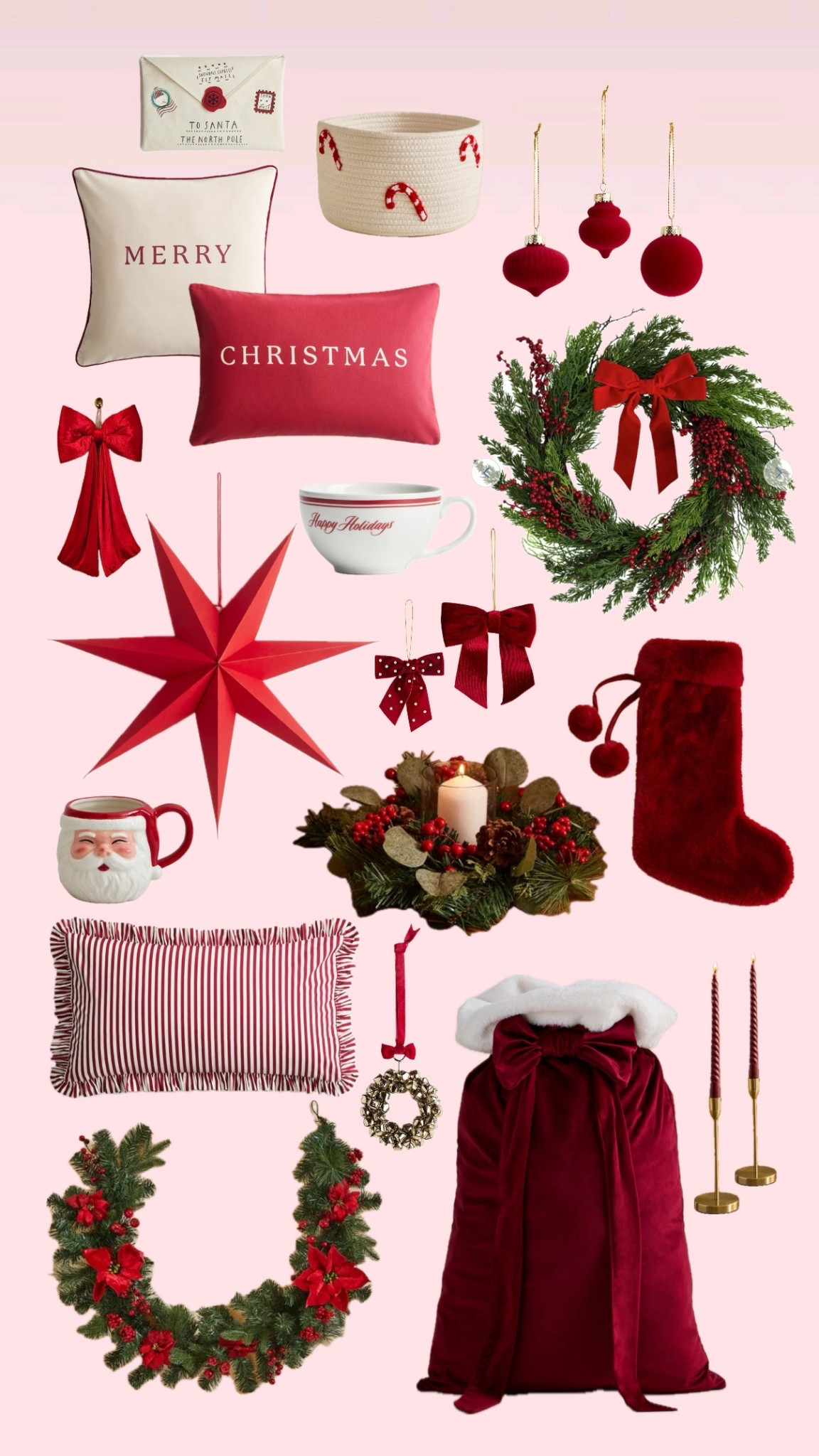 Red Christmas Decorations🎄❤️