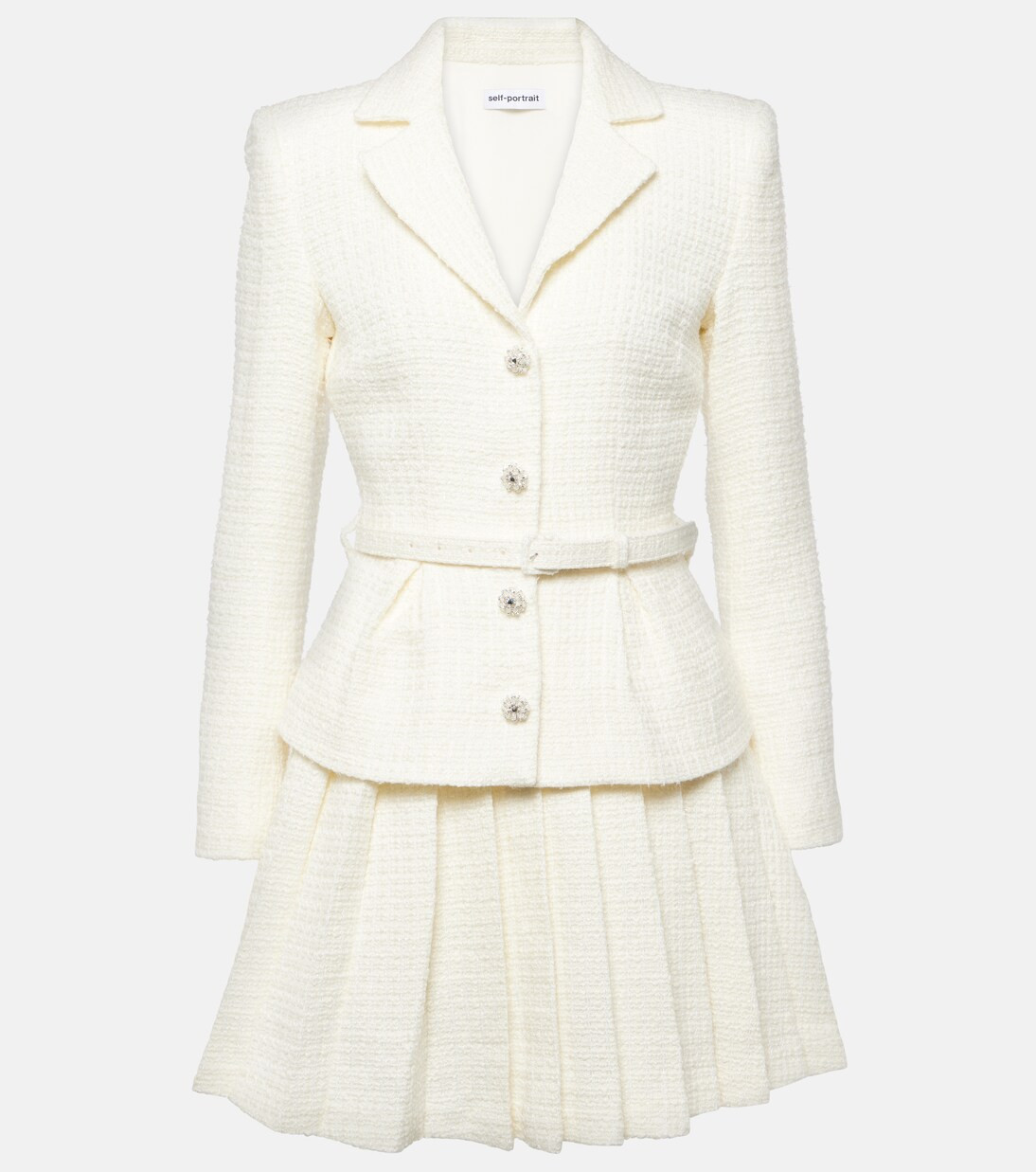 Pleated bouclé minidress | Mytheresa (US/CA)