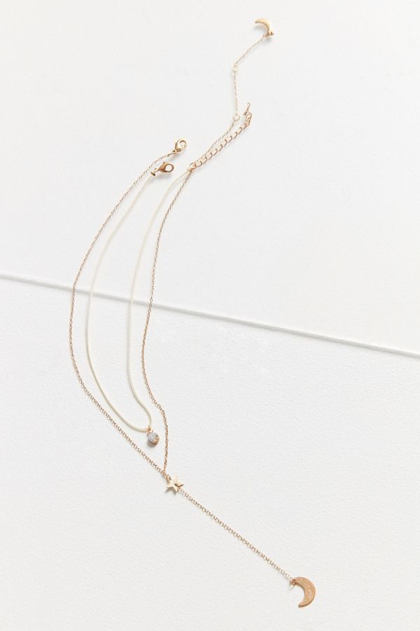 Celeste Charm Lariat Necklace Set | Urban Outfitters US