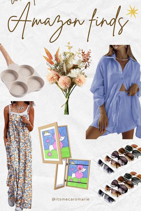 Recent Amazon finds ✨ I love this floral jumpsuit for spring! Would be the perfect mom fit👏🏼 and how dreamy is this baby blue free people dupe set😍 if you’re looking for some spring faux flowers these are so pretty! And if you’re like me you’re getting all your sunglasses out and looking for a place to put them. These trays are perfect to organize them all! 

#LTKhome #LTKstyletip #LTKsalealert