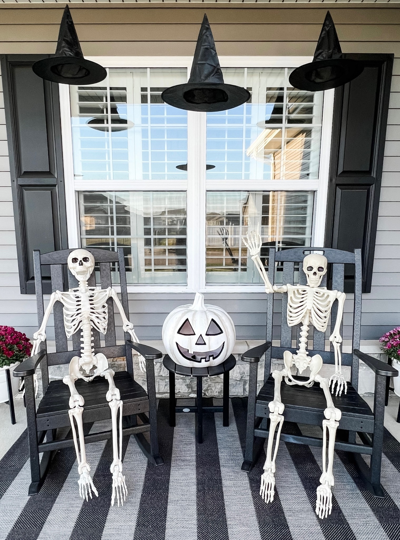 Halloween / porch decor / skeletons / outdoor rug / witch hats / outdoor rug / pumpkins / spooky decor / porch rocking chair / Polywood / Target finds / Amazon home 

#LTKunder100 #LTKHalloween #LTKSeasonal
