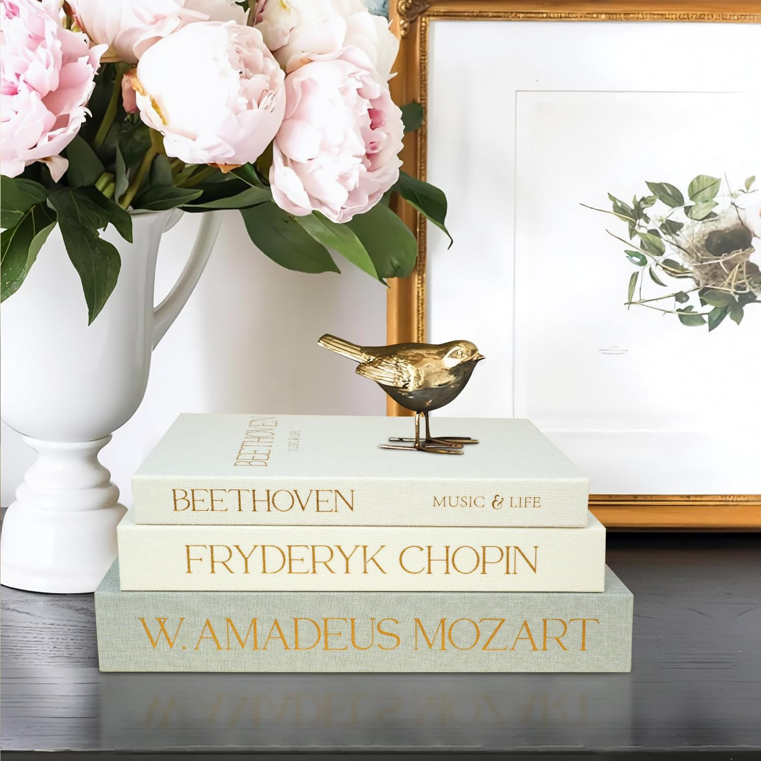 Set of 3 Linen Decorative Books for Home Decor,Modern Faux Decor Book for Decoration,Aesthetic Fa... | Amazon (US)