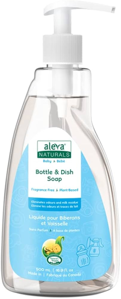 Aleva Naturals Hypoallergenic Bottle and Dishwash Liquid, Plant-Based & Fragrance-Free Formula, D... | Amazon (US)