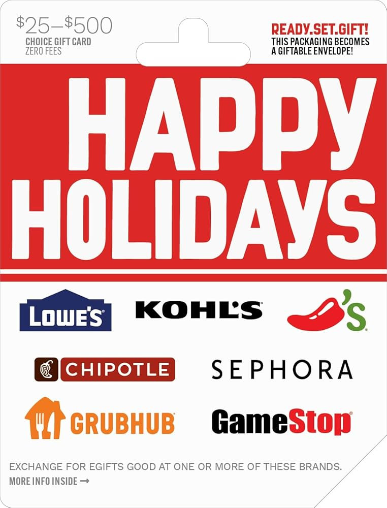 Multi-Brand Choice Cards Happy Holidays Gift Card | Amazon (US)
