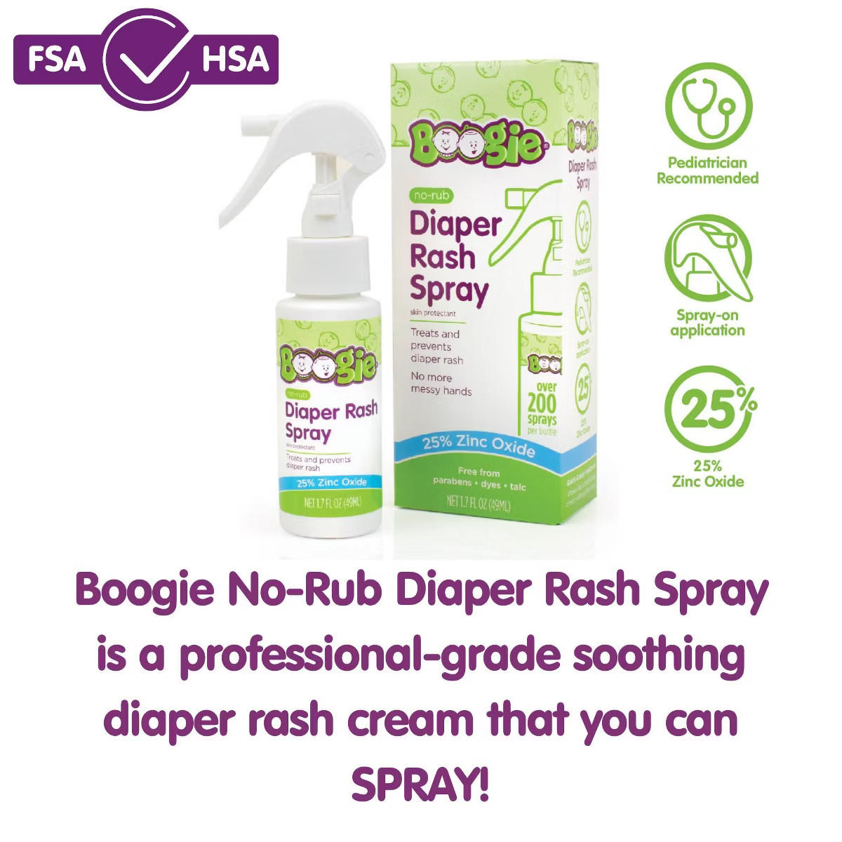 Boogie Wipes Diaper Rash Spray - 1.7 fl oz | Target