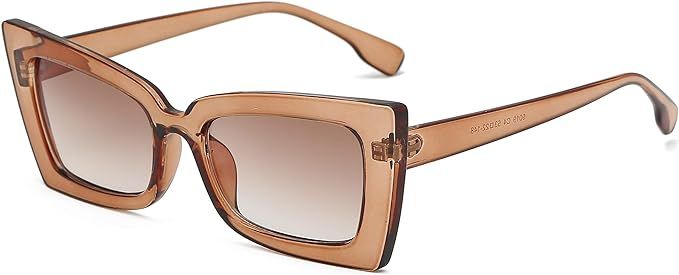 Vintage Sunglasses for Women Cat Eye Sunglasses Retro Square Frame Eyewear UV400 Protection Fashi... | Amazon (US)