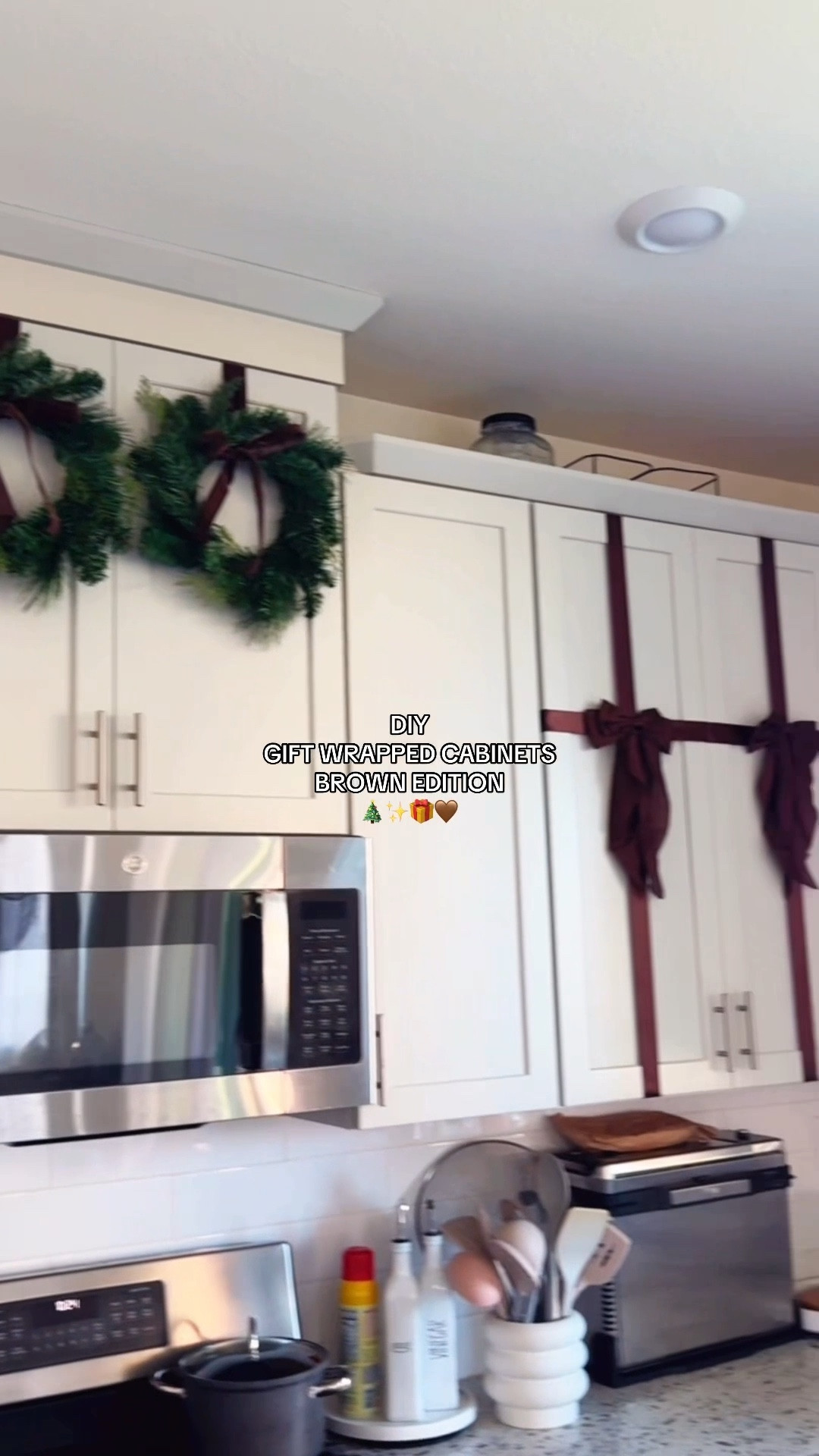 DIY CHRISTMAS GIFT WRAPPED CABINETS 

#LTKHoliday #LTKSeasonal