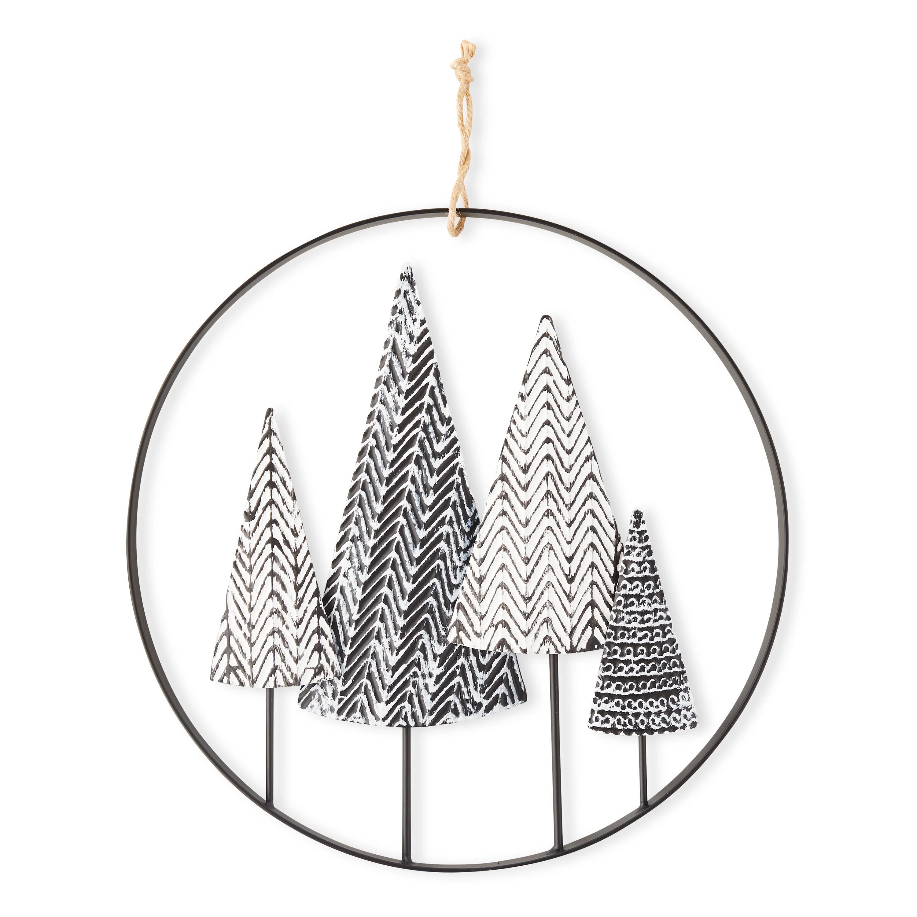 Holiday Time Round Hanging Metal Christmas Tree Sign, 11.5" - Walmart.com | Walmart (US)