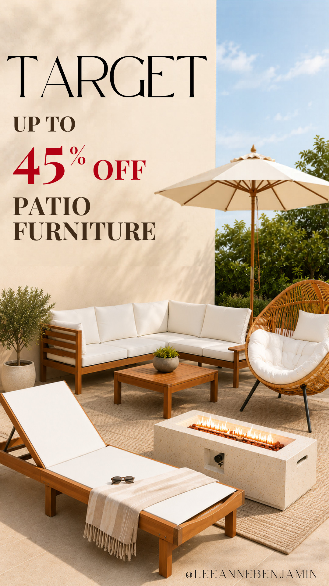 up to 45% off patio furniture at Target!  

 #LTKOver40 #LTKHome #LTKSaleAlert