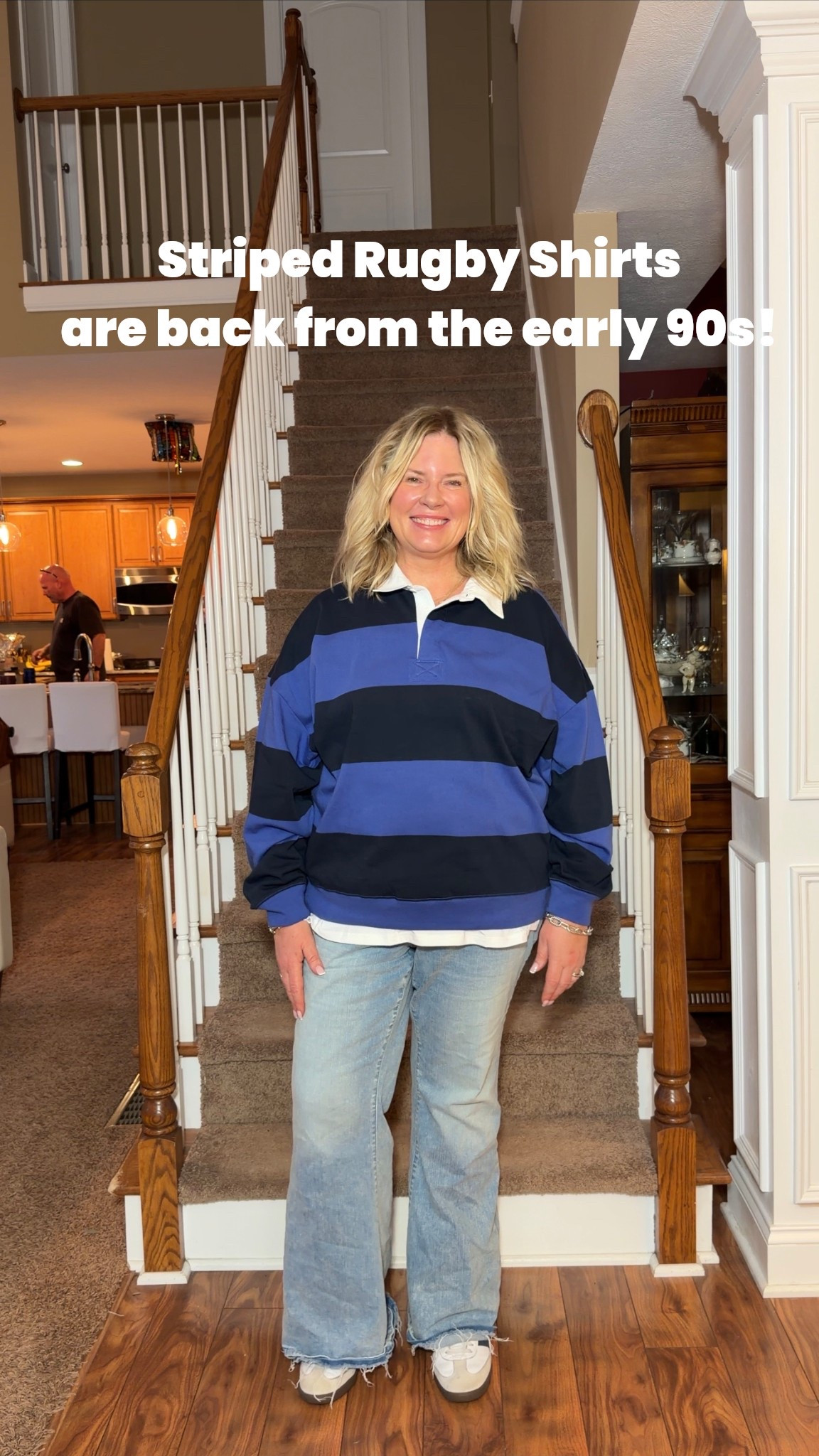 Fashion tip for my midlife women!  Rugby shirts are back!  @Aritzia I’m wearing an XL

#LTKMidsize #LTKOver40 #LTKdayinmylife