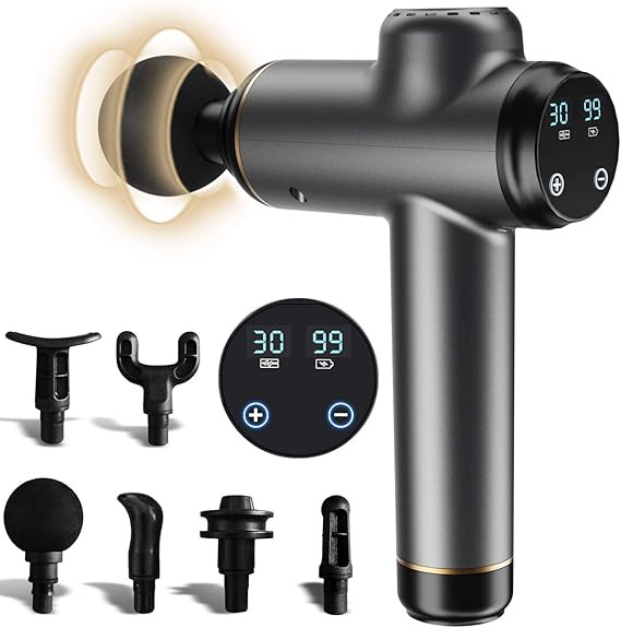 Massage Gun Deep Tissue Percussion Massager, Muscle Therapy Gun, Hand Held Body Deep Muscle Massa... | Amazon (US)