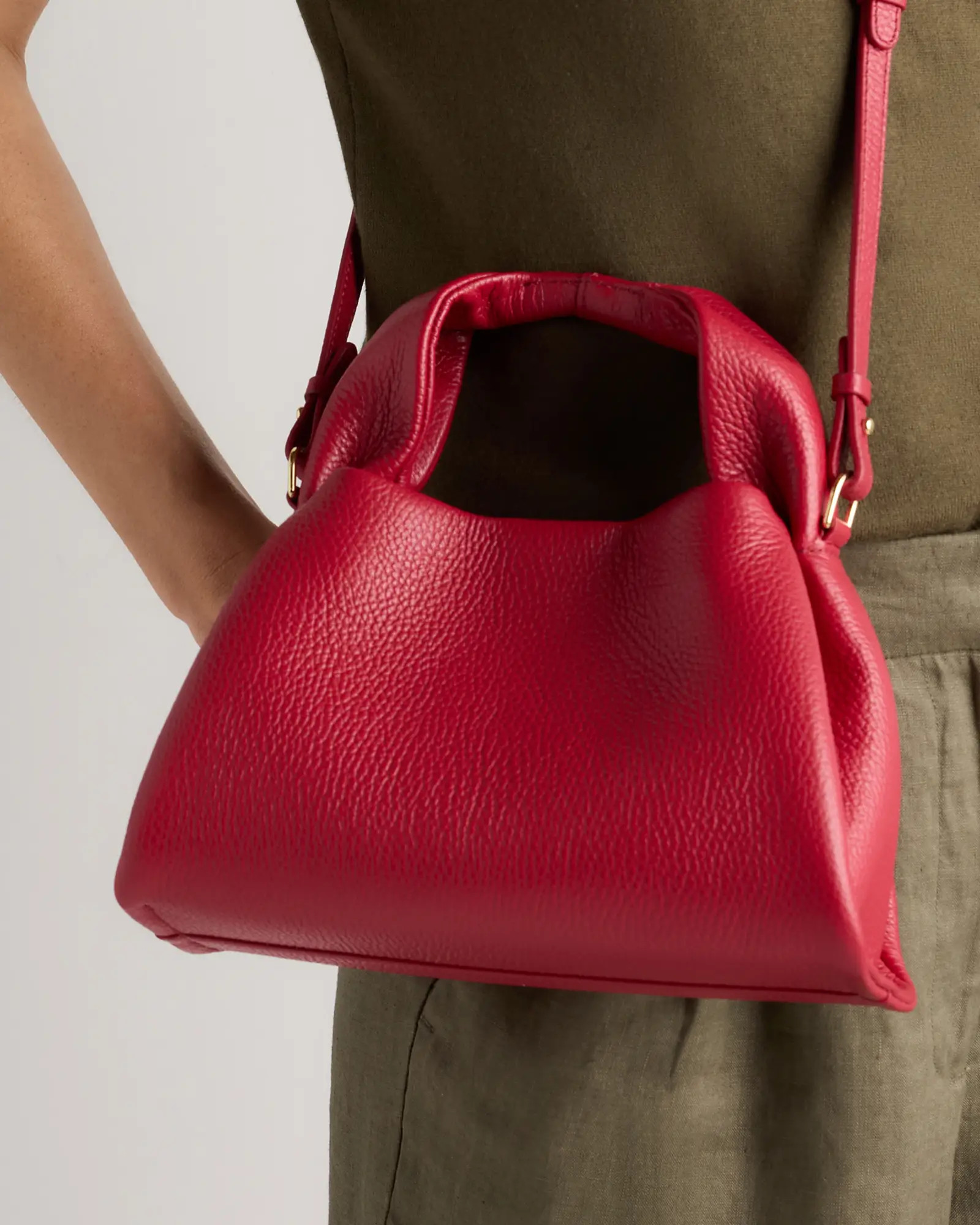 Italian Leather Trapeze Crossbody | Quince