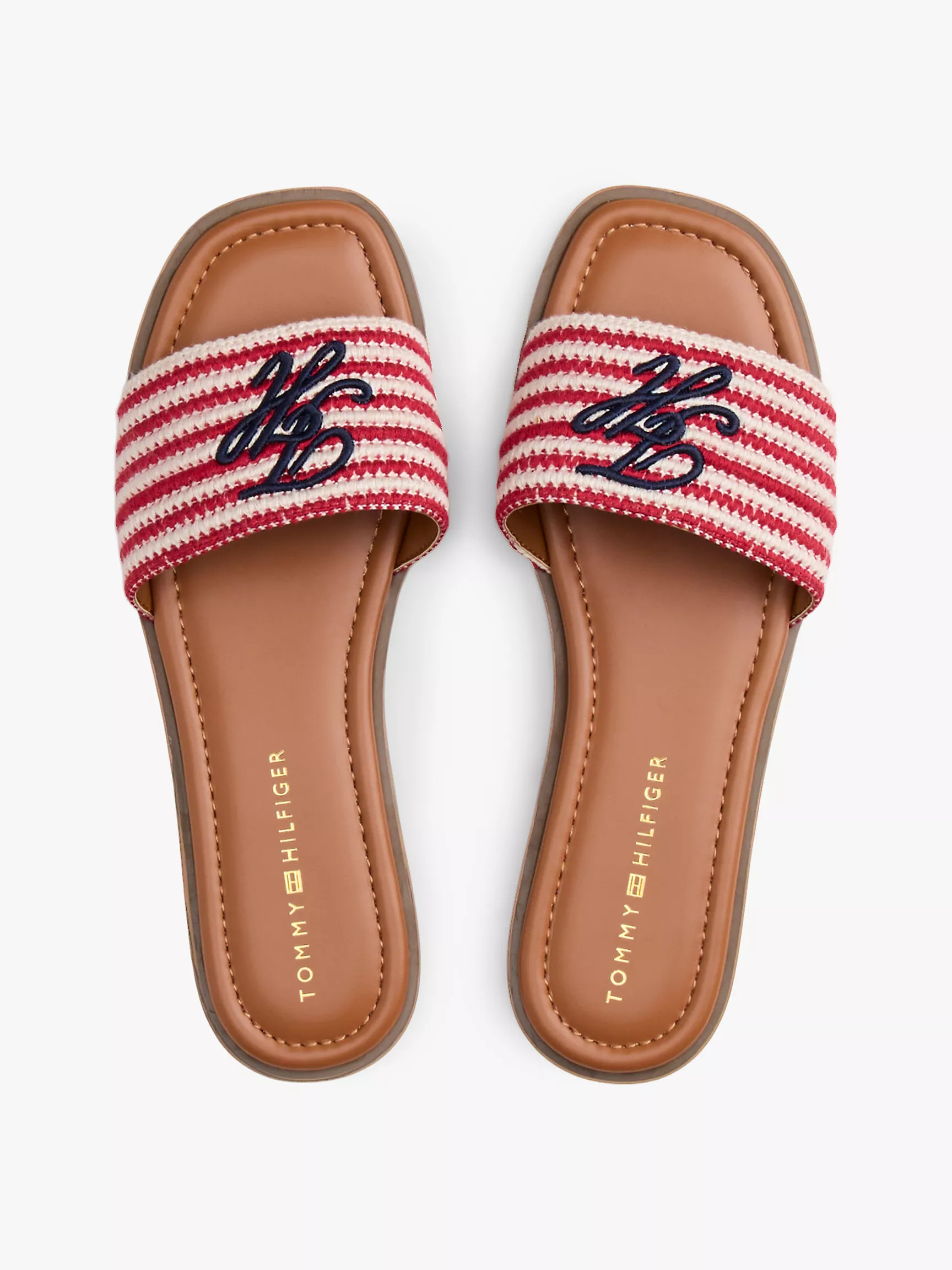 Script Monogram Stripe Woven Slide | Tommy Hilfiger | Tommy Hilfiger (US)