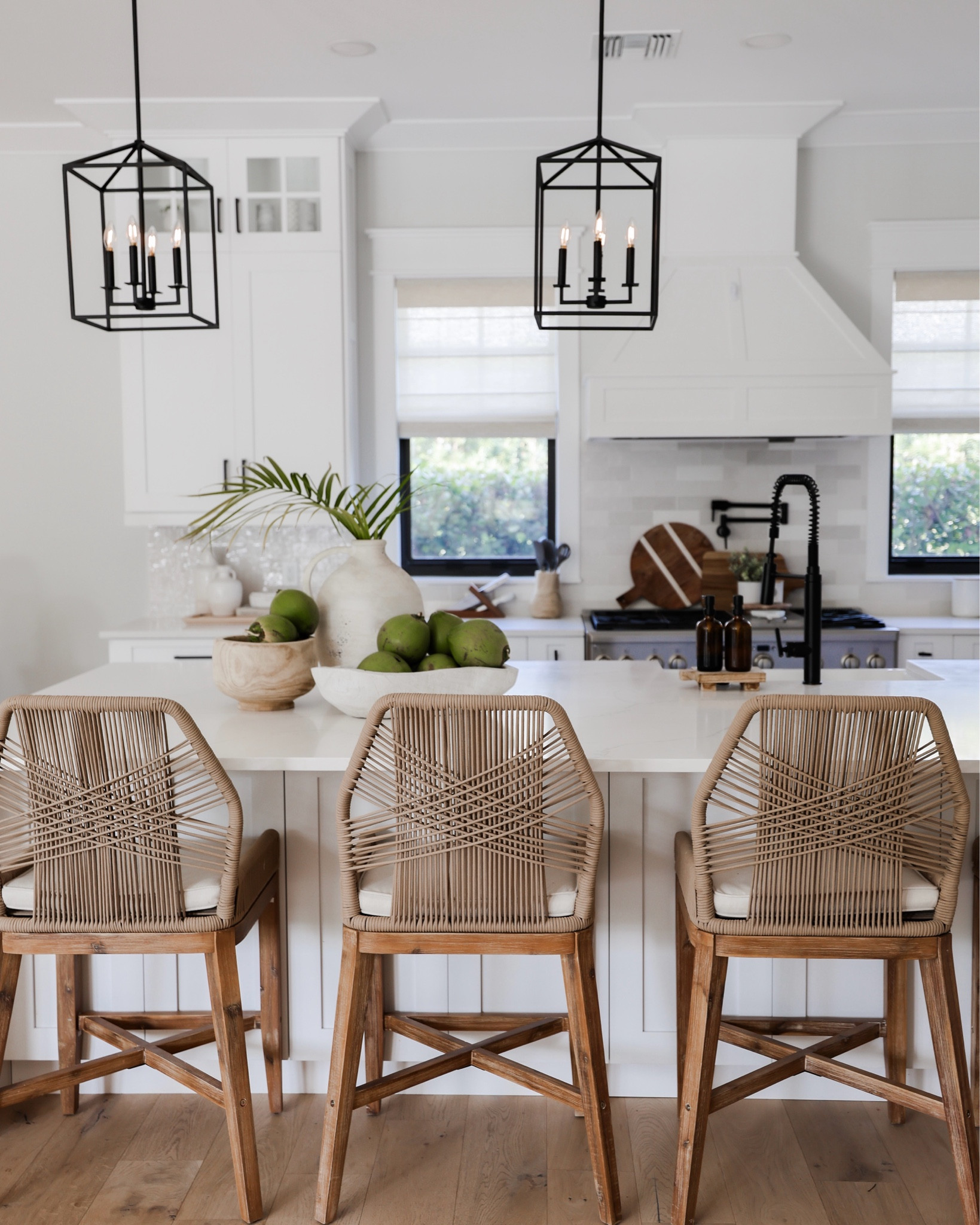 Kitchen styling! 

Counter stools, bar stools, kitchen pendant lights, lanterns, soup dispensers, soap stand, cutting boards, wood bowl, jug 

#LTKhome #LTKstyletip
