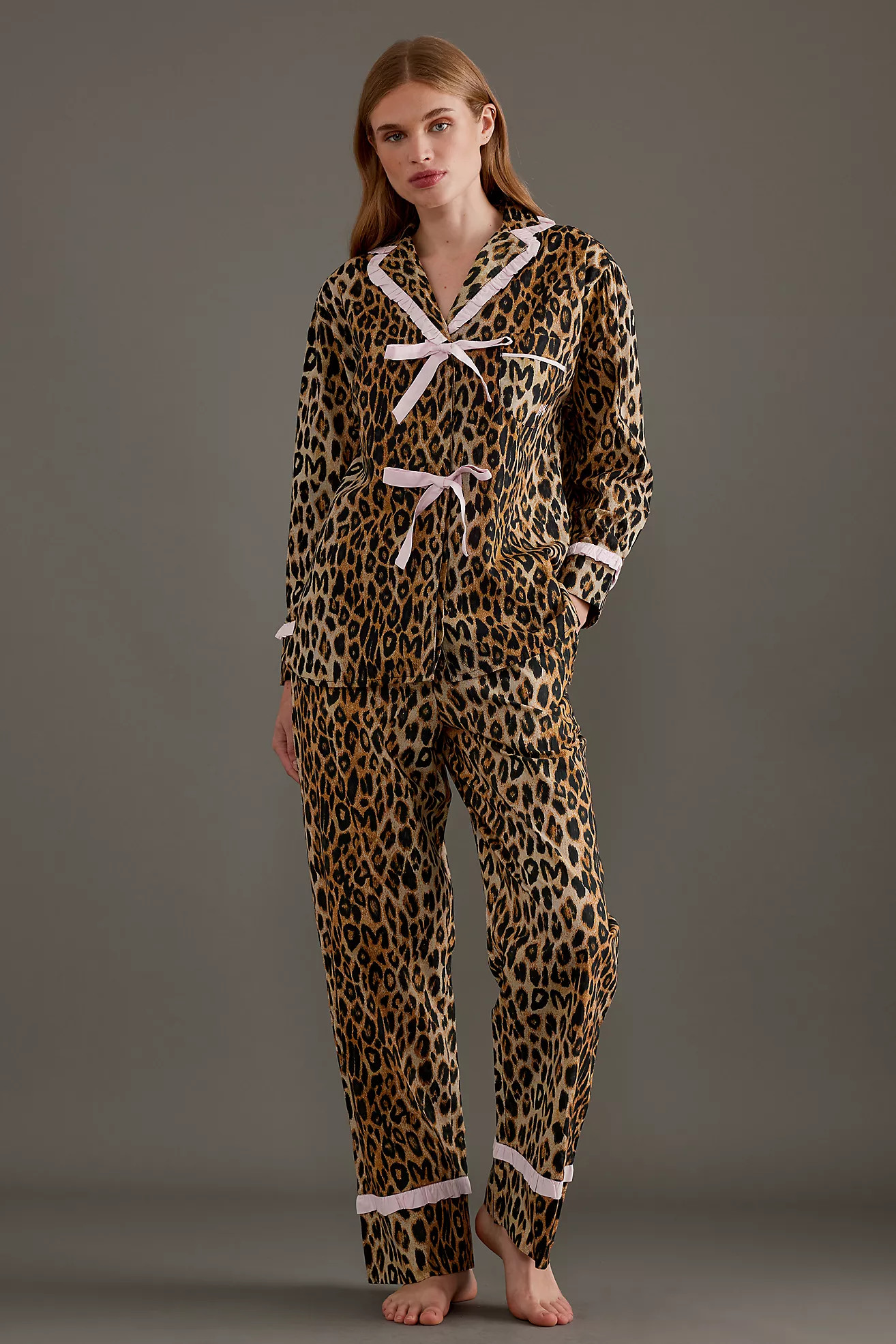 Damson Madder Antonella Leopard Print Pyjama Set | Anthropologie (UK)