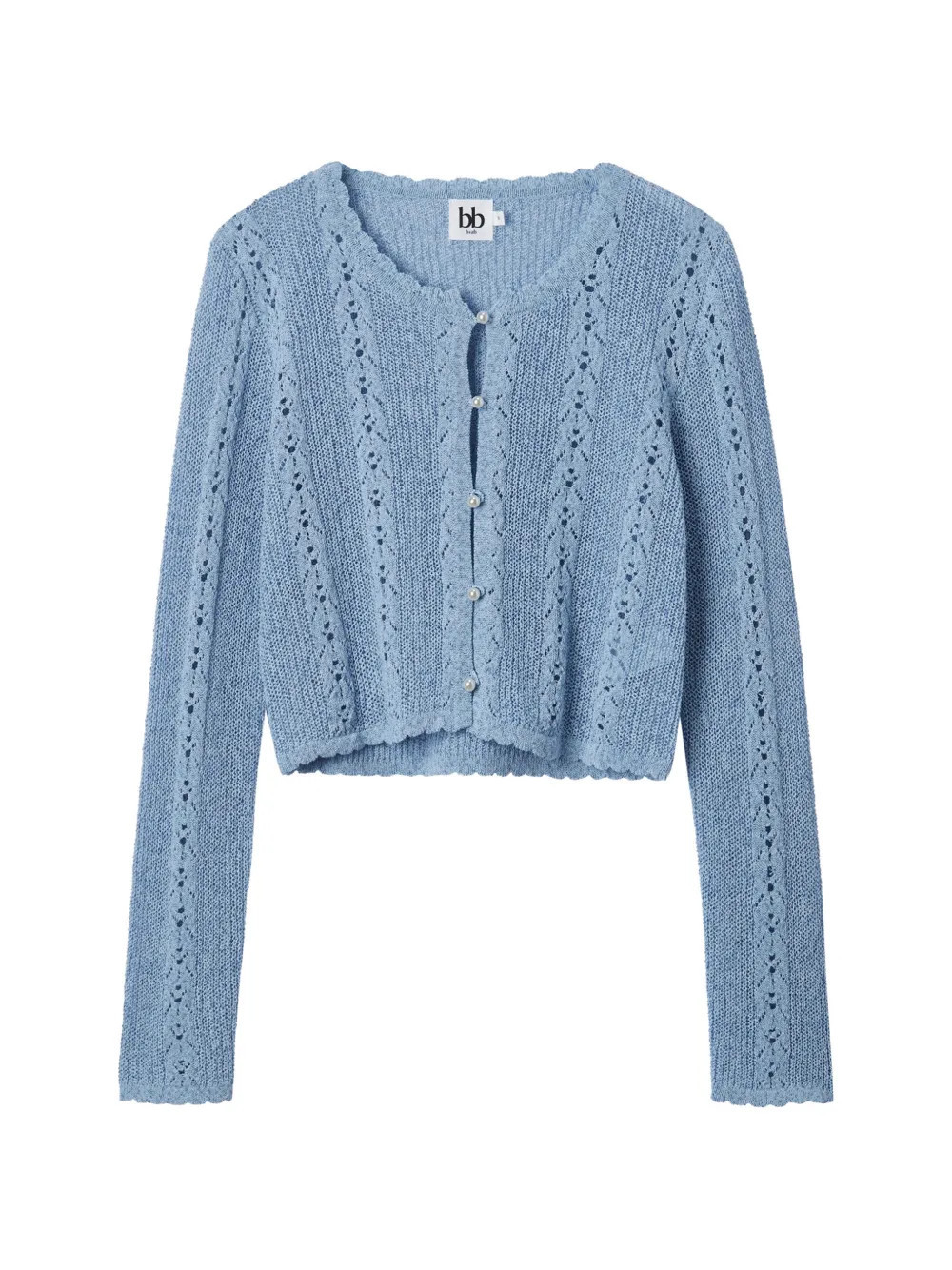 b+ab pearl-button cardigan - Blue | Farfetch Global