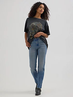 Women's Sunset Mid Rise Straight Jean | Wrangler