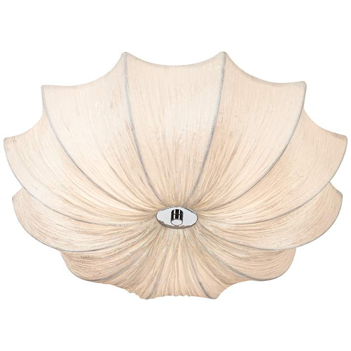Possini Euro Planetarium 21" Wide Modern White Fabric Ceiling Light - #96999 | Lamps Plus | Lamps Plus