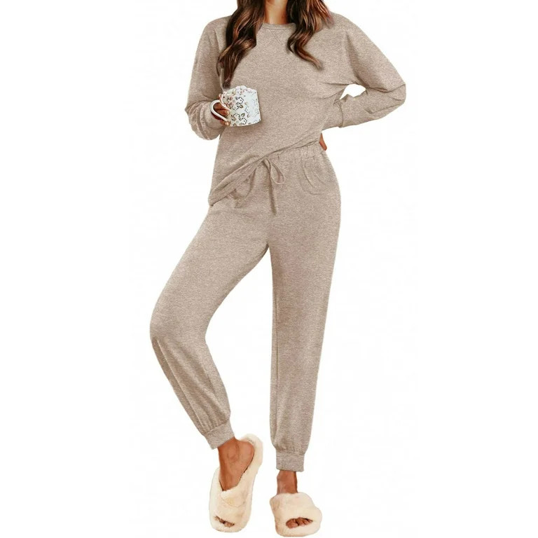 Fantaslook Womens Pajamas Sets Long Sleeve Top And Pant With Pockets Lounge Wear Set Oufits | Walmart (US)