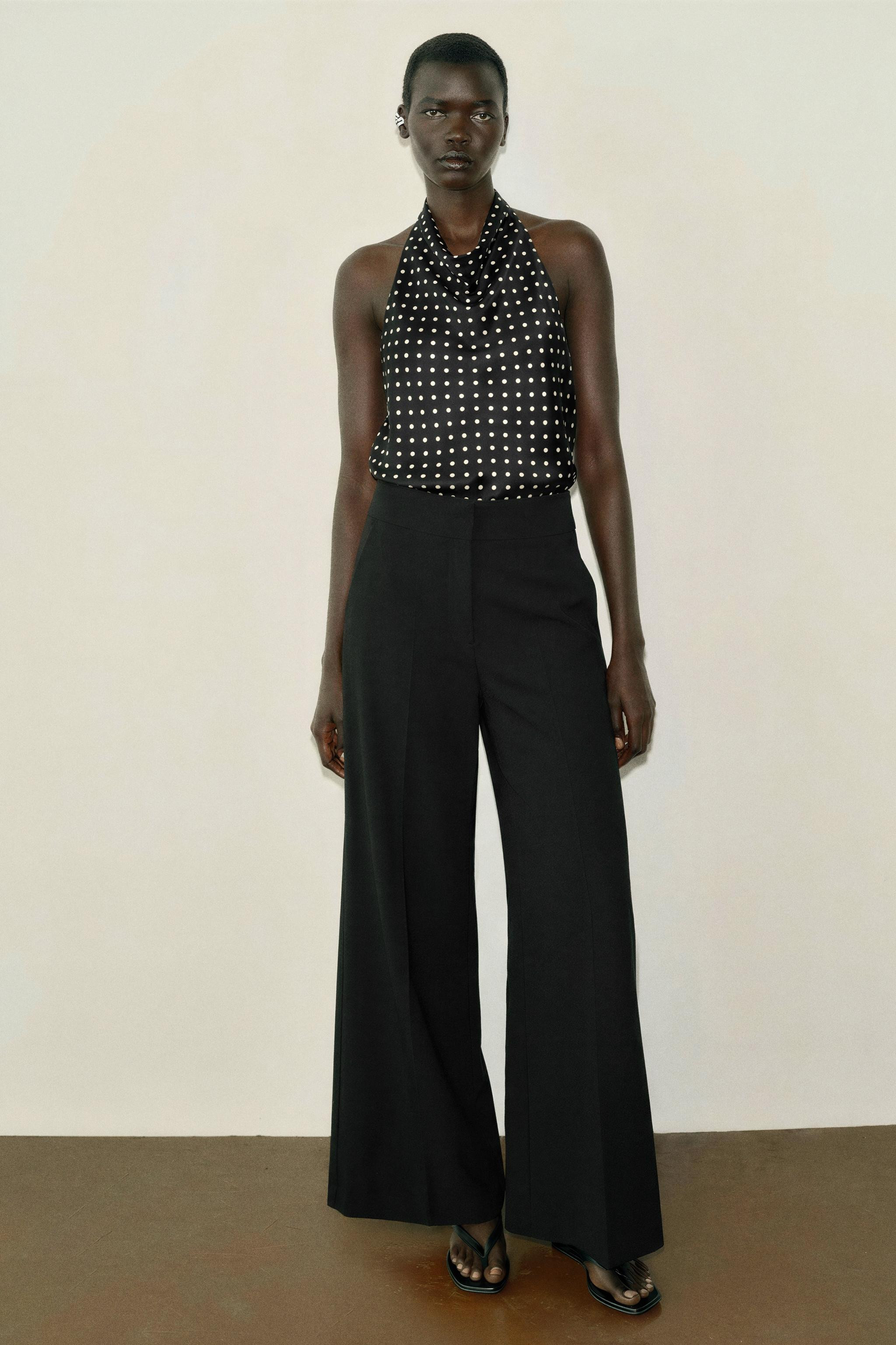 HIGH-WAISTED WIDE-LEG TROUSERS | Zara US