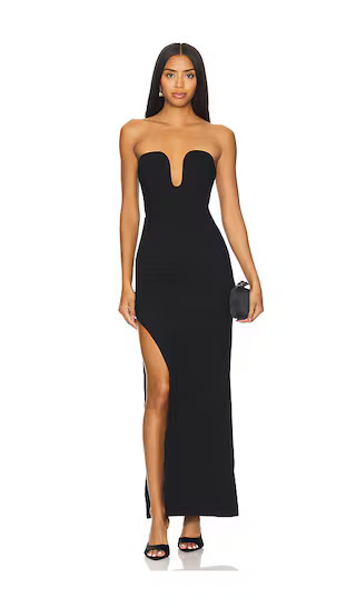 ELLIATT Eden Maxi Dress in Black - Black. Size L | Revolve Clothing (Global)