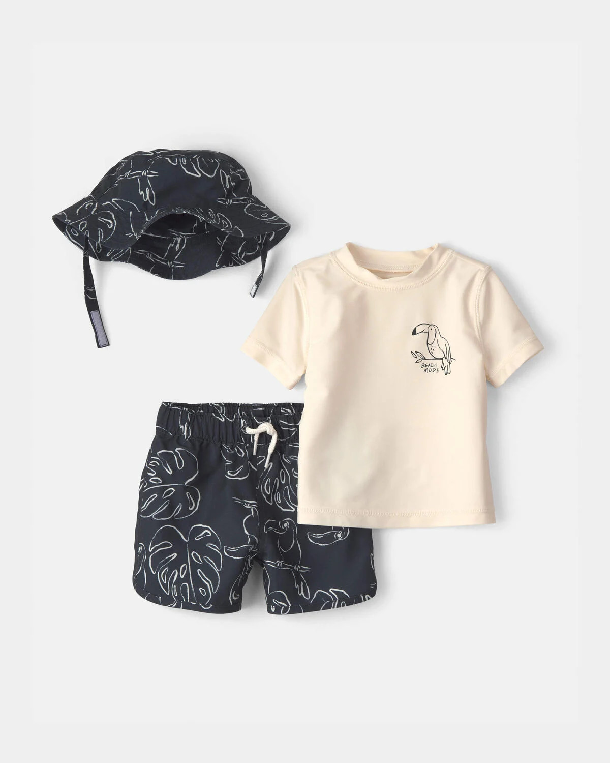 Baby Boy 3-Piece Toucan Rashguard Swimsuit Set - Black/Ivory | Carter's | Carter's Inc