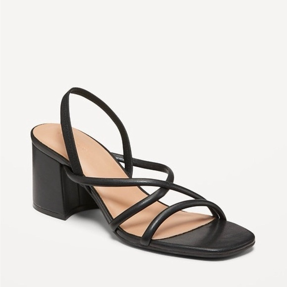 Old Navy Black Strappy Block Heel Sandals - Women's | Poshmark