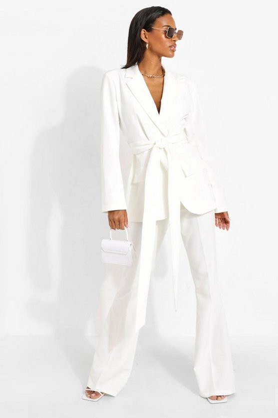 Fit & Flare Dress Pants | Boohoo.com (US & CA)