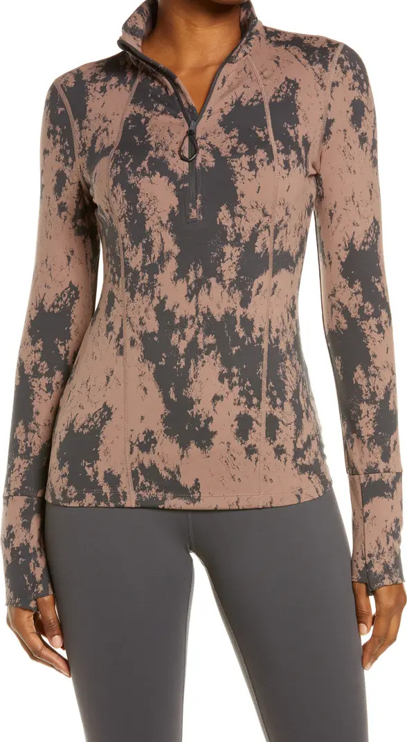 Zella Cozy Jacquard Fun Half Zip Pullover | Nordstrom | Nordstrom