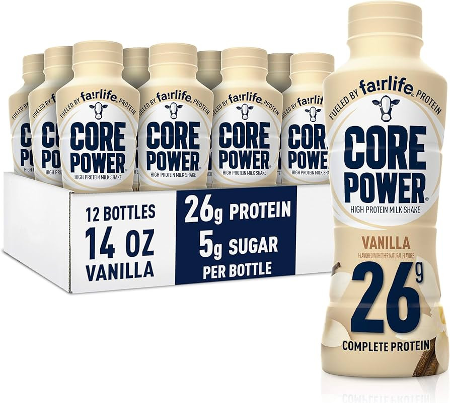 Fairlife Core Power 26g Protein Milk Shakes, Ready To Drink for Workout Recovery, Vanilla, 14 Fl ... | Amazon (US)