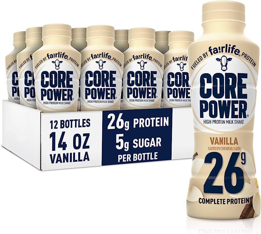 Fairlife Core Power 26g Protein Milk Shakes, Ready To Drink for Workout Recovery, Vanilla, 14 Fl ... | Amazon (US)