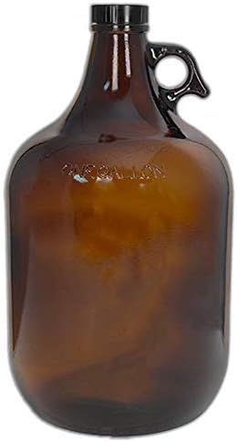 1 Gallon (128oz) Amber Glass Jug With 38mm Cap - FBA | Amazon (US)