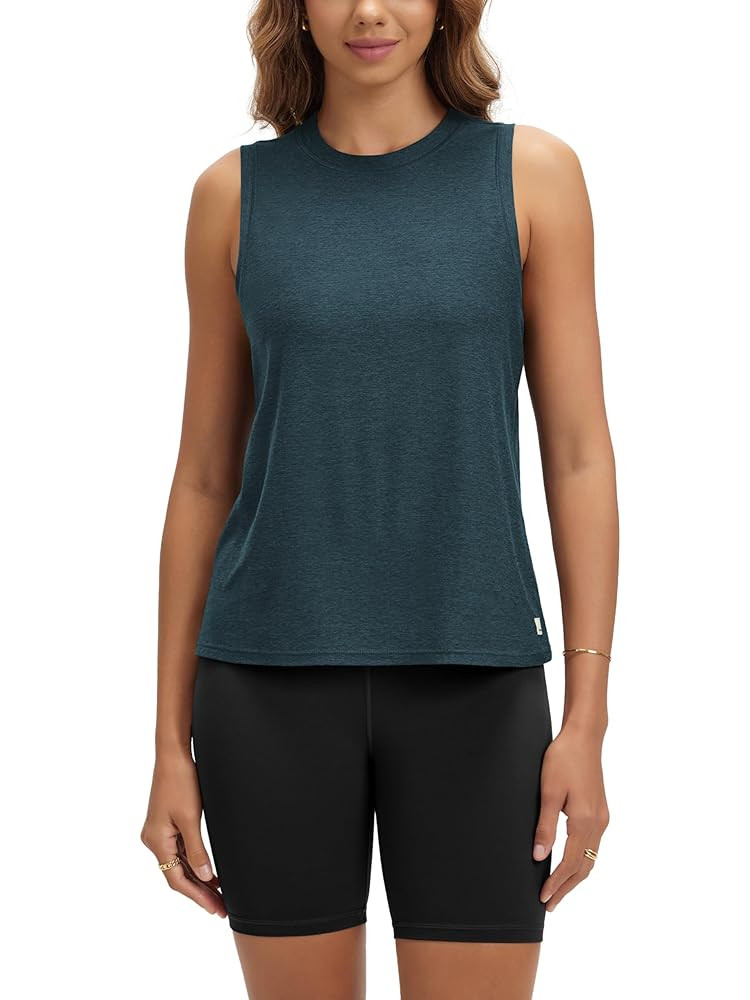 ODODOS Women's Performance Tank Ultra Soft Stratum Tech Sleeveless Tee Shirts High Crew Neck Pull... | Amazon (US)