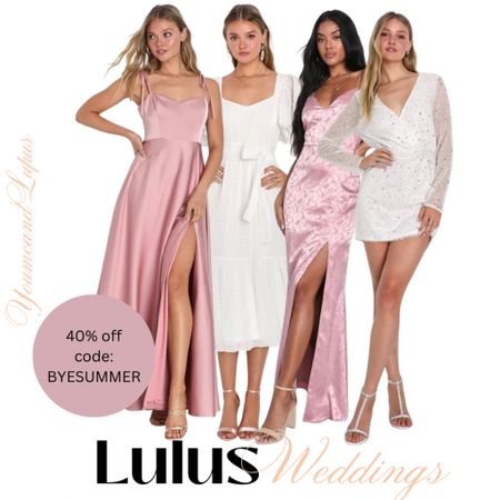 Lulus sale! Take 40% off with code: BYESUMMER on these great dresses. 
Wedding guest dresses, gowns, maxi dresses, floor-length gowns, date night dresses, evening gowns, cocktail dresses, fancy, YoumeandLupus, blue, green, white, grey, satin, spaghetti, strap dresses, knee-length dresses, turquoise party dresses, pink

#LTKstyletip #LTKSale #LTKSeasonal
