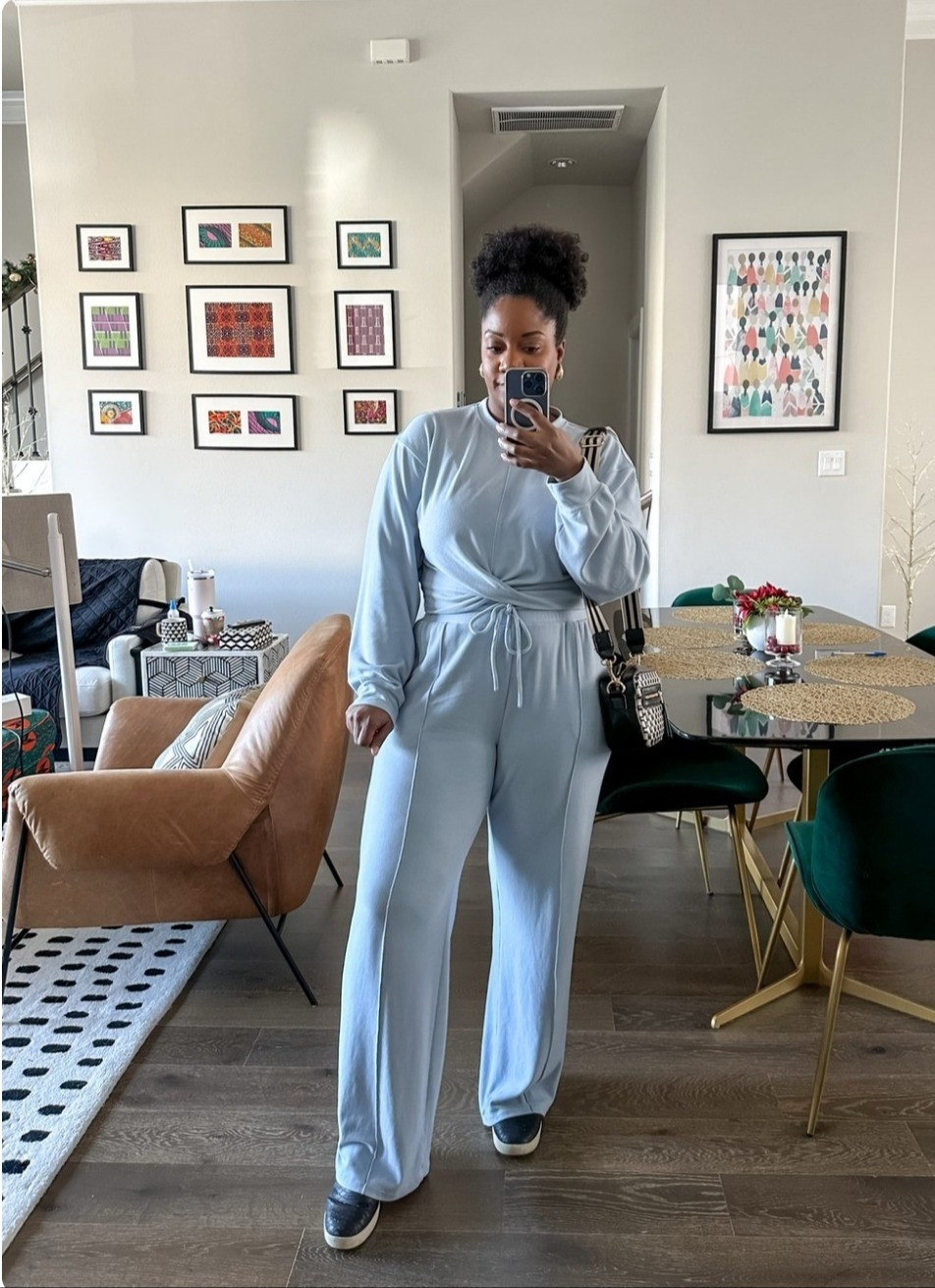 Comfy meets chic 💙 This soft blue set is the perfect elevated loungewear look you can wear out and about.loungewear set women / matching set outfit / comfy chic outfit / casual everyday outfit / travel outfit women / soft lounge set / relaxed fit outfit / cozy outfit ideas / two piece set women / minimal style outfit / airport outfit inspo / effortless style women / spring casual outfit / comfortable fashion / everyday wear outfit

#LTKootd #LTKMidsize #LTKSeasonal