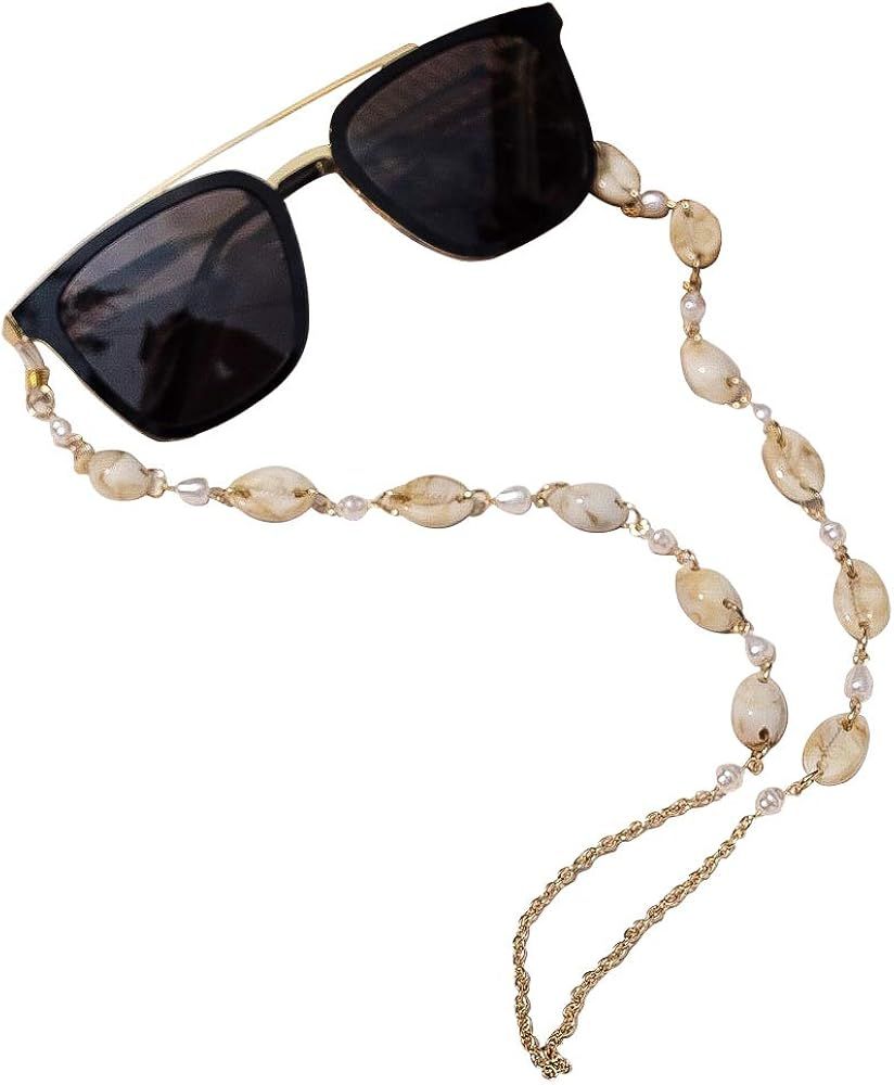 ADDJ Eyeglasses Chains Eyewear Strap Sunglasses Holder Reading Glasses Retainer Lanyard Cowrie Sh... | Amazon (US)