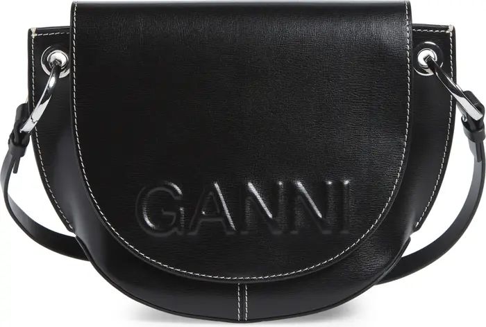 Ganni Banner Recycled Leather Saddle Bag | Nordstrom | Nordstrom