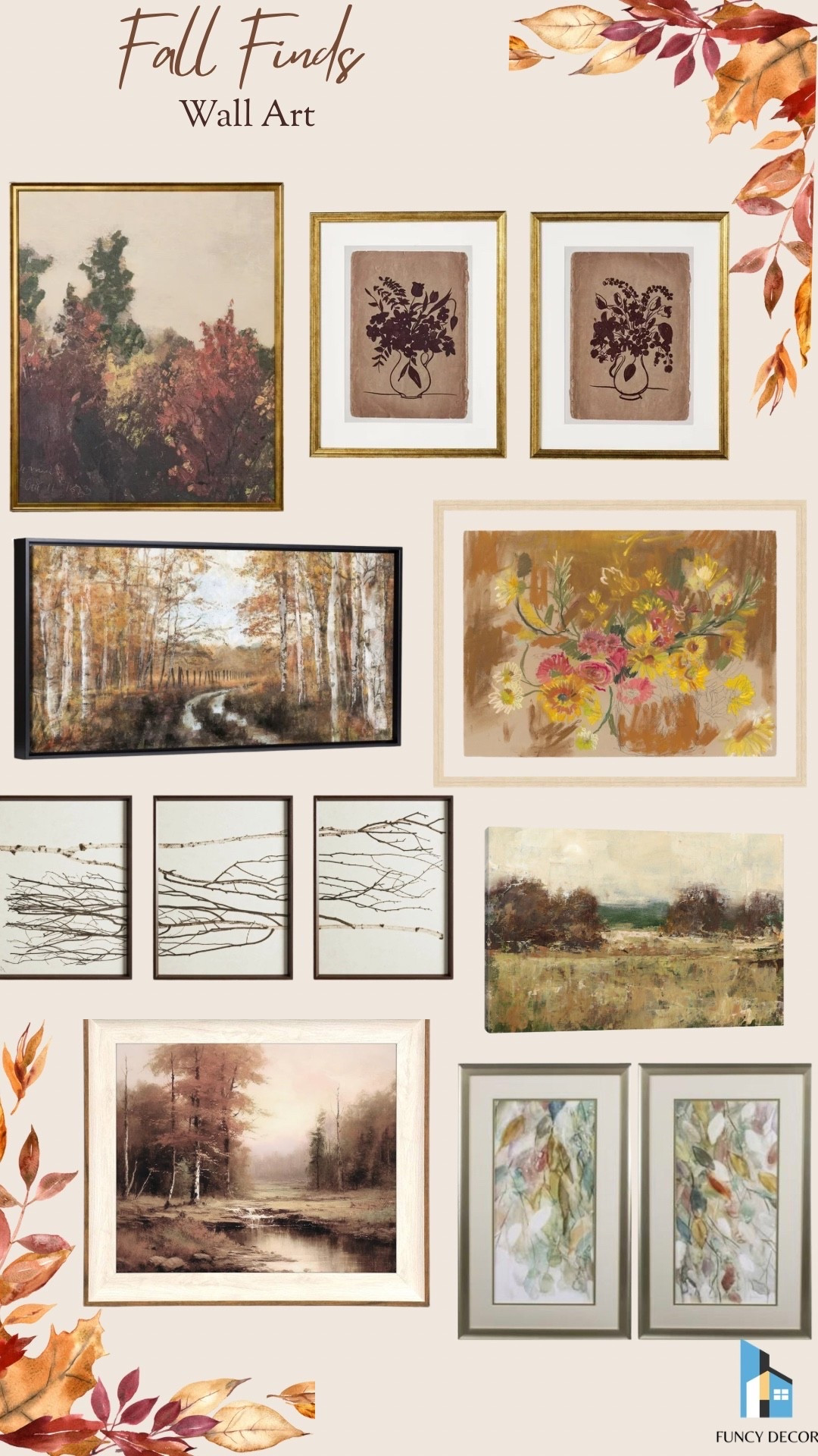 Fall wall art inspired by the color tones of plum, chocolate brown, and mustard.

#LTKSeasonal #LTKHome